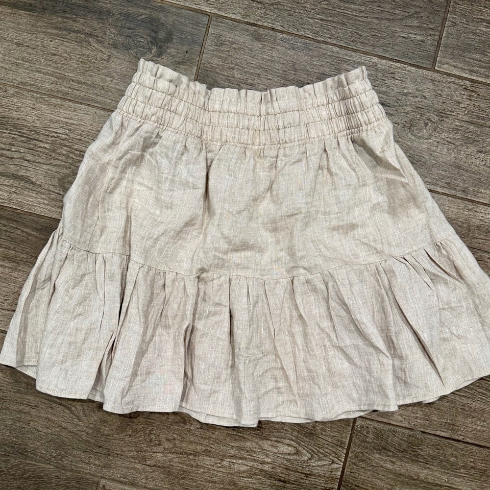The Femm Linen Tiered Women's Mini Skirt